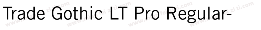 Trade Gothic LT Pro Regular字体转换
